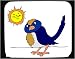 Decorated Mouse Pad with bluebird, summer, swallow, bird