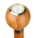 Walking Cane - Genuine Rosewood Ball Handle with Clock