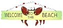 Crab Welcome to the Beach Sign Wall Art Hanging