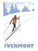 Cross Country Skier, Stratton, Vermont Premium Poster Print, 12x16