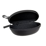 ZIPPERED BLACK OVERSIZED SUNGLASS CASE W/ BELT HOOK