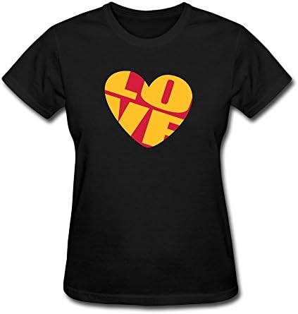 PCY Women's Love Disign T-shirts XS Black