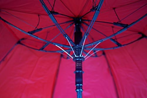 Black Aspen Solo 46" Wind Resistant Umbrella, Black/Red