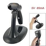 IMAGE OF Supermarket Black Stand Handfree Laser Barcode Scanner Reader