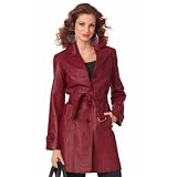 Belted Leather Coat at Metrostyle