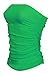 Women's Plain Plus Size Ruched Bandeau Boob Tube Crop Bra Top
