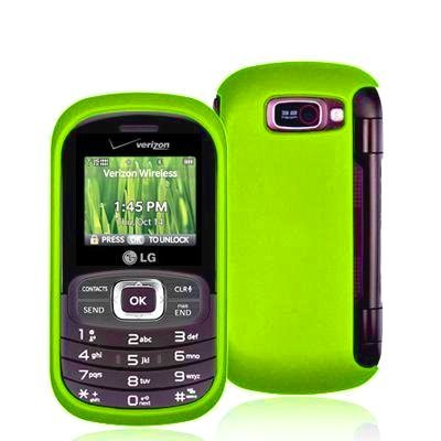 Importer520 Rubberized Snap-On Hard Skin Protector Case Cover for For (Verizon) LG Octane VN530 - Neon Green