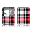Red Plaid Design Protective Decal Skin Sticker for Apple iPod nano 3G (3rd Generation) 4GB/ 8GB Player