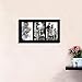 Adeco 3 Openings Decorative Black Wood Wall hanging Picture Photo Frame - Made to Display Three 4x6 Photos