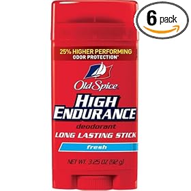 Old Spice High Endurance Long Lasting Stick Deodorant, Fresh, 3.25-Ounce Sticks (Pack of 6)