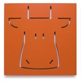 Spot On Square Charles The Cow Wall Art, Orange