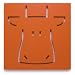 Spot On Square Charles The Cow Wall Art, Orange