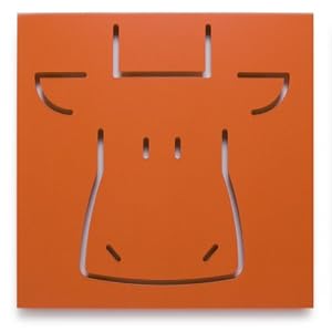 Spot On Square Charles The Cow Wall Art, Orange