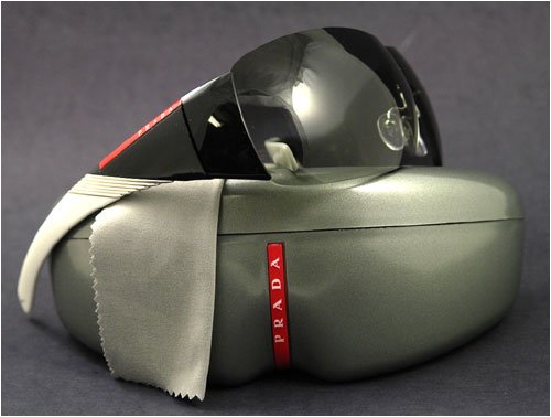 AUTHENTIC PRADA SUNGLASSES SPS 07H BLACK 7RI-3M1 SPS07H