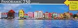 Panoramic 750Piece Jigsaw Puzzle  Colorful Waterfront Buildings Willemstad Netherlands Antilles