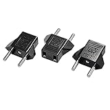 uxcell　電源アダプター　US - EU AC 　コンバータ電源　旅行　ソケット　125V　3個入り