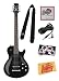 Charvel Desolation DS-3 ST Electric Guitar Bundle with Nylon Strap, 10-Foot Cable, Strings, Pick Card, and Polishing Cloth - Black, Rosewood Fretboard