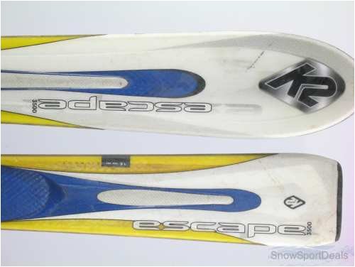 K2 3500 Escape Used Shape Snow Ski 174cm W/ bindings B