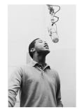 Sam Cooke, Singing into Microphone 1964, the Year of His Mysterious and Untimely Death Giclee Poster Print, 9x12