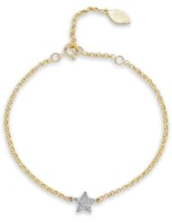 Victoria Kay 1/6ct White Diamond Star "Charm" Bracelet in 14k White or Yellow Gold (J-K, I2-I3)