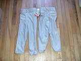 2-pk Reebok Premium Baseball Pants Gray Grey Youth XS X-Small