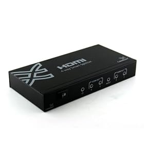 Cablesson - 4 Way Smart Box HDMI Splitter 1x4 Port (1 entr�e 4 sorties) - Active Amplificateur - * Nouvelle version de 3D-Enabled * v1.3c - sur HD Display 4 T�l�viseurs - - Full HD 1080p gratuite Livraison