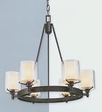 Arcadia Wrought Iron Six Light Chandelier
