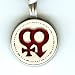 Bico Australia Jewelry, Hetretos Pendant - pairing of opposites to make whole, B-27Red