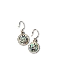 Mother of Pearl Shell Spiral Wire Pierced Earrings