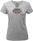 Florida Gators -Women's- Axis Distressed Print Slit Neck Tee