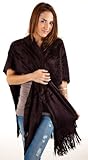 Verty Faux Suede Poncho Wrap - Brown Verty Faux Suede Poncho Wrap - Brown