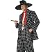 Men'S Zoot Suit Retro Holiday Party Costume (Black/White;Medium)