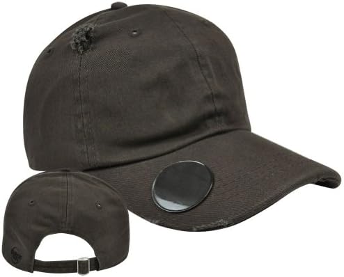 Brown Plain Built Bottle Opener Muggs Hat Cap Distressed Garment Wash Sun Buckle