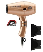 Parlux 3500 Hairdryer - Super Compact Edition Hair Dryer - Gold