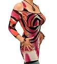 Blue Banana Pink and Orange Long Patterned Halter Top