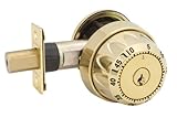 Master Lock DSNRN1003PBOX Nightwatch Combination Deadbolt with Bump Stop Cylinder, Bright Brass