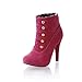 Charm Foot Vintage Womens Platform High Heel Ankle Boots Riding Boots