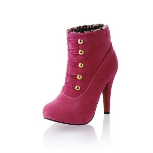 Charm Foot Vintage Womens Platform High Heel Ankle Boots Riding Boots
