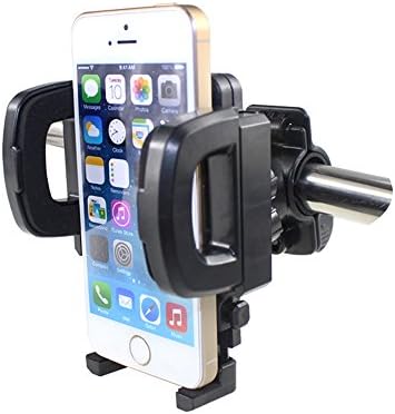 Recomfit® Universal Bicycle Bike Cycling Motorbike Motorcycle Mount Holder Cradle Stand Clip for Cell Phone , Smartphone, Adjustable Width From 55mm-123mm, Black