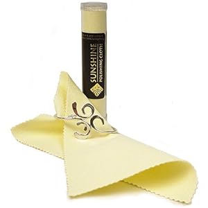 Sunshine® Polishing Cloth for Sterling Silver, Gold, Brass and Copper Jewelry (1 cloth)