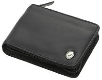 Nautica Men's Zip Around Wallet, Black
