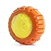 Fluffy Paws Dog Tennis Ball, Squeaky Dog Toy with Textured Round Squeaky Rubber, Clean Teeth, Massage Gums, Pet Toy IQ Training Playing and Chewing, Orange for Small and Medium DogÂ Puppy