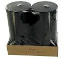 Paperchase 2 Pillar Candles. Black Design