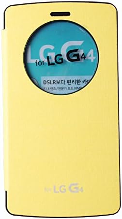LG G4 Case,[Yellow] Window Open View Bumper Case G4 PU Leather Flip Cover Magnetic closure Anti Shock For LG G4 (Yellow)