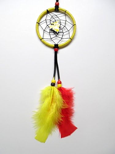 Pokemon Pikachu dreamcatcher, small yellow 3" ring, black web
