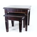 Oxford. Solid Wood Nest of 2 Tables - Mahogany Finish