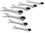 Powerbuilt 640533 Metric Stubby Ratcheting Wrench Set, 7-Piece [並行輸入品]