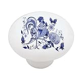 Dutch Roosters High Gloss Ceramic Drawer Knob