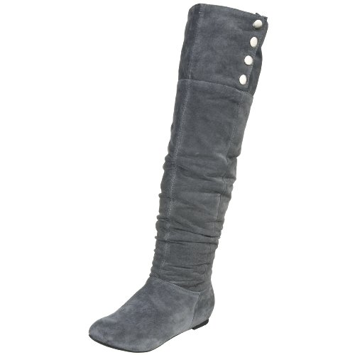 Chinese Laundry Women's Trust Me Suede Flat Boot,Dark Grey,8 M US