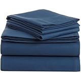 Pinzon Heavyweight Cotton Flannel Sheet Set - Queen, Smokey Blue